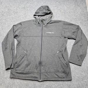 Karbon Full Zip Hoodie Sweatshirt Men's Size XXL Gray Pockets Activewear